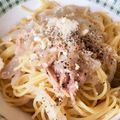 hakobetet's cooksnap of when they made 初心者でも簡単！玉ねぎとツナのパスタ.