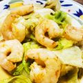 kinniko's cooksnap of when they made 海老とレタスのカレーナンプラー炒め.