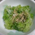由芽15's cooksnap of when they made レタスめちゃ旨ナムル✨居酒屋風.