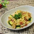 Laufen's cooksnap of when they made ホタテとベーコンの和風バター醤油パスタ.