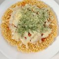 ちゃろみん's cooksnap of when they made インスタントラーメンで　ラーメンピザ.