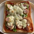 お塩と砂糖's cooksnap of when they made 定番のピザトースト.
