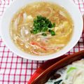 在宅勤務のおじさん's cooksnap of when they made もやしカニカマ！あんがトロトロ中華スープ.
