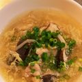 のえもゆ's cooksnap of when they made 鶏もも肉と椎茸ともやしの卵スープ（酸辣湯.