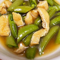 くまじ◎'s cooksnap of when they made スナップえんどうと油揚げの煮物.