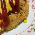 mayu_05's cooksnap of when they made 炊飯器で簡単☆チキン（ケチャップ）ライス.
