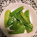 みちばたの花's cooksnap of when they made 絹さやの塩炒め.