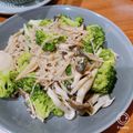 mirising's cooksnap of when they made たっぷりきのことブロッコリーの塩炒め.
