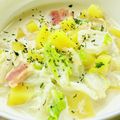 森羅万象333's cooksnap of when they made 白菜とベーコンの米粉ミルクスープ.