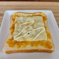 まこさんど's cooksnap of when they made かぼちゃの煮物でチーズトースト.