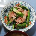 ☆hikonyan☆'s cooksnap of when they made アスパラとハムのバター炒め.