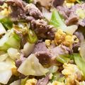 まーこパパ's cooksnap of when they made 春キャベツ豚バラのふんわり卵炒め.