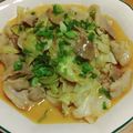 55才のおじさん's cooksnap of when they made 豚こまと春キャベツの簡単レンジ蒸し.