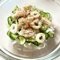 azbjbn's cooksnap of when they made きゅうりと玉ねぎとちくわのポン酢和え.
