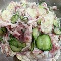 yysakura's cooksnap of when they made 新玉ねぎとコンビーフのポテトサラダ.