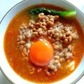 ももちゃんパンダ's cooksnap of when they made 納豆旨辛みそラーメン.