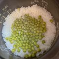 PPPPii0's cooksnap of when they made 豆ごはん　～　さやも一緒に炊きこんで.