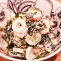 Aloha☆★'s cooksnap of when they made わかめとちくわのおかかマヨ.