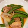 ぎんのじママ's cooksnap of when they made スナップエンドウと鶏肉のガリバタ炒め.