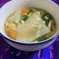 ankotetu's cooksnap of when they made 簡単美味！ほうれん草とワンタンの卵スープ.