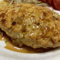 おかわりちょうだい♪'s cooksnap of when they made 鶏ひき肉のチーズインハンバーグ.