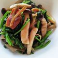 こみく's cooksnap of when they made ほうれん草とたくさんきのこのバターソテー.
