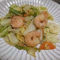fu♪♪'s cooksnap of when they made キャベツと海老の白だしバター炒め.