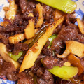 Chatoh's cooksnap of when they made 黒こしょう香る☆れんこんと牛肉の甘辛炒め.