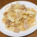 vabochan's cooksnap of when they made 春キャベツと豚肉のクリームパスタ.