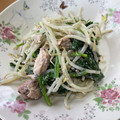 クックC1ZBWP☆'s cooksnap of when they made ★もやしとツナで1品！ほうれん草ver..