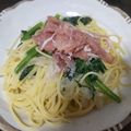 まゆゆ33's cooksnap of when they made わさび漬けで簡単クリームパスタ.