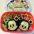 boo♡mam's cooksnap of when they made ミッキー＆ミニーちゃんおにぎり＊キャラ弁.