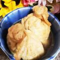 ゆるмαмα's cooksnap of when they made 簡単！鶏挽肉と大葉で油揚げの巾着煮。.