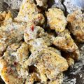 ★おにぎりMAN★'s cooksnap of when they made 黒すりごま入り♪黒チリマヨ鶏ムネ唐揚げ♪.