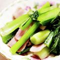 ダリア☆'s cooksnap of when they made 小松菜とベーコンの炒め物.