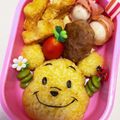ミミーママ's cooksnap of when they made 簡単キャラ弁☆プーさんおにぎり♪.