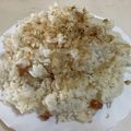 papikun's cooksnap of when they made 梅としらすのガーリック炒飯.