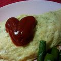羽尼うに's cooksnap of when they made えのきとキャベツとベーコンのオムレツ.