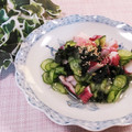 クックHG9V8Y☆'s cooksnap of when they made 梅酢たこ きゅうりとわかめの酢の物.