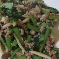 古賀竜一's cooksnap of when they made 【やみつき】小松菜とひき肉のオイマヨ炒め.