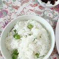 すかいmama☆'s cooksnap of when they made 豆のゆで汁で作るえんどう豆ご飯(3合分).