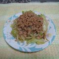にこにこ☆☆'s cooksnap of when they made 野菜たっぷり肉味噌のせ♪.