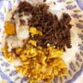 クックVFK2NN☆'s cooksnap of when they made お弁当や子どものランチに。楽チン 二色丼.