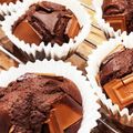 とぉ～ちん's cooksnap of when they made チョコごろごろ　米粉チョコカップケーキ.