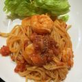 みにー2020's cooksnap of when they made 牛乳で簡単！エビのトマトクリームパスタ♪.