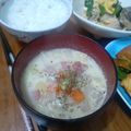 xiangaho's cooksnap of when they made 豆乳クラムチャウダー.