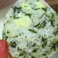 ゆけり３兄弟's cooksnap of when they made 大葉とチーズのおにぎり.
