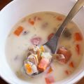 バイソンマック's cooksnap of when they made 殻付きあさりで　豆乳のクラムチャウダー.