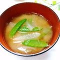 ジュリネ☆'s cooksnap of when they made ♦新玉ねぎ&絹さやのお味噌汁♦.