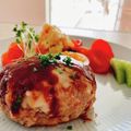 クックゆ〜ほキッチン's cooksnap of when they made 肉汁飛び出す簡単 チーズinハンバーグ.
